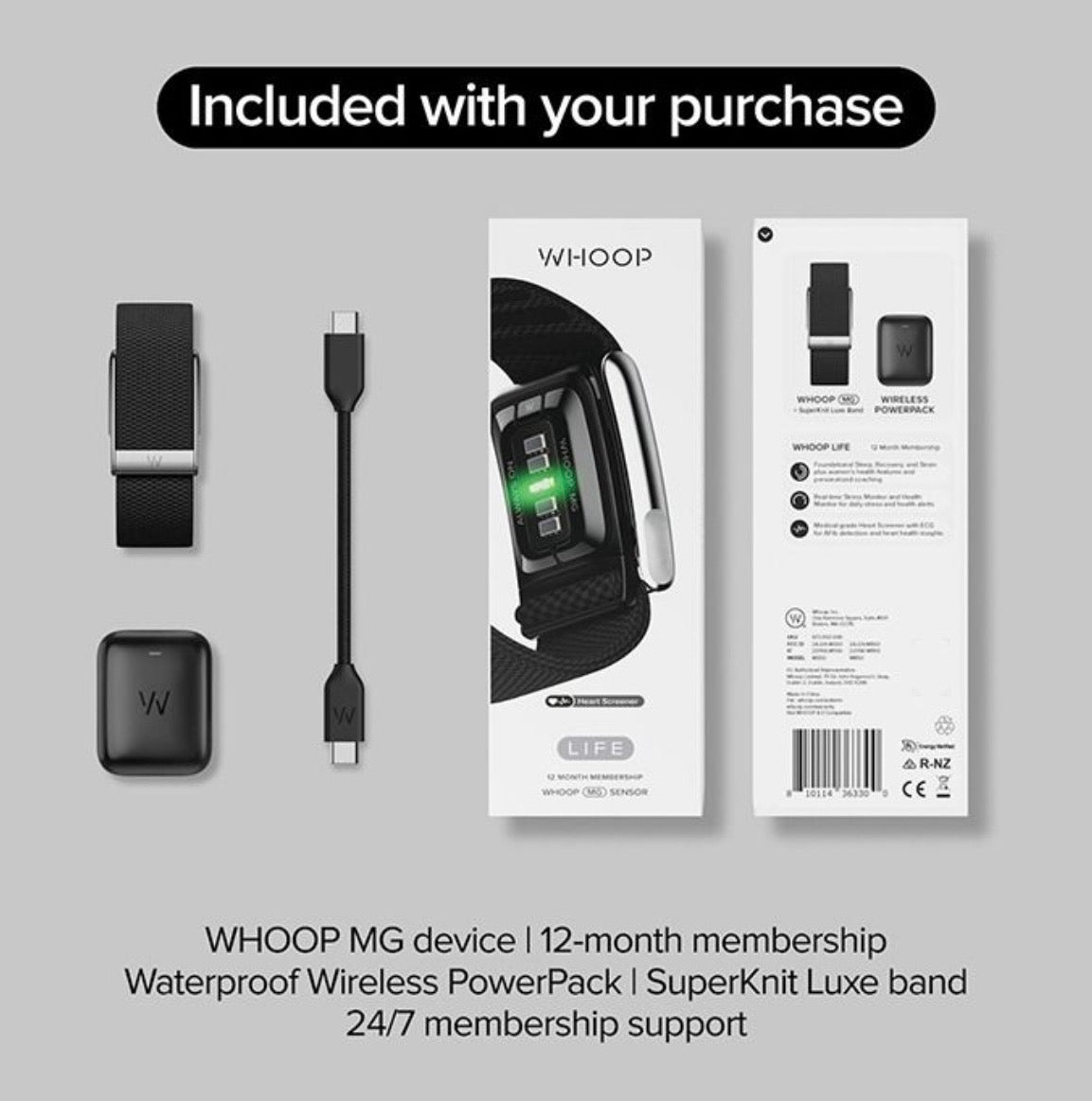 Whoop Life 5.0 MG Health and Fitness Tracker