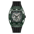 Guess Phantom Skeleton Watch – Green & Black