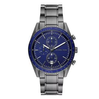 Michael Kors Accelerator Chronograph Watch – Gunmetal & Blue