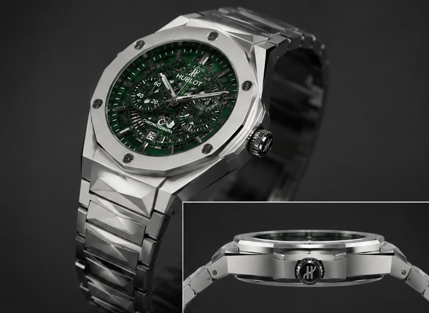 ⌚️Hublot Luxury Skeleton Watch – Silver Edition