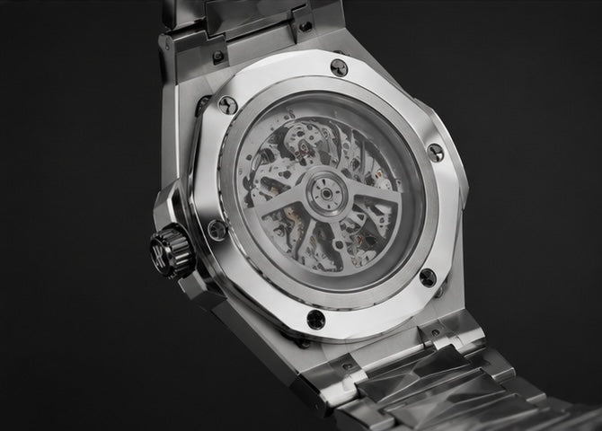 ⌚️Hublot Luxury Skeleton Watch – Silver Edition