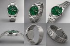 Tissot 1853 Green Dial Quartz Stainless Steel Men’s Watch – Day & Date, Silver Chain